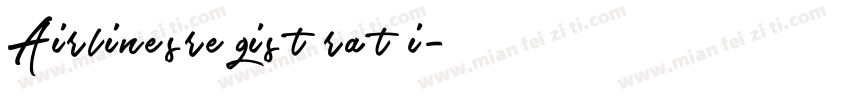 Airlines registrati字体转换